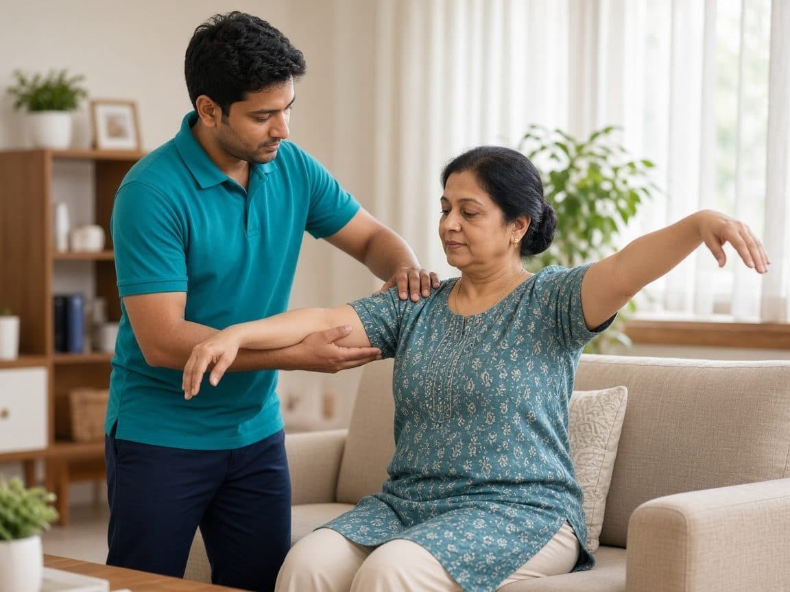 Frozen shoulder — physiotherapy session