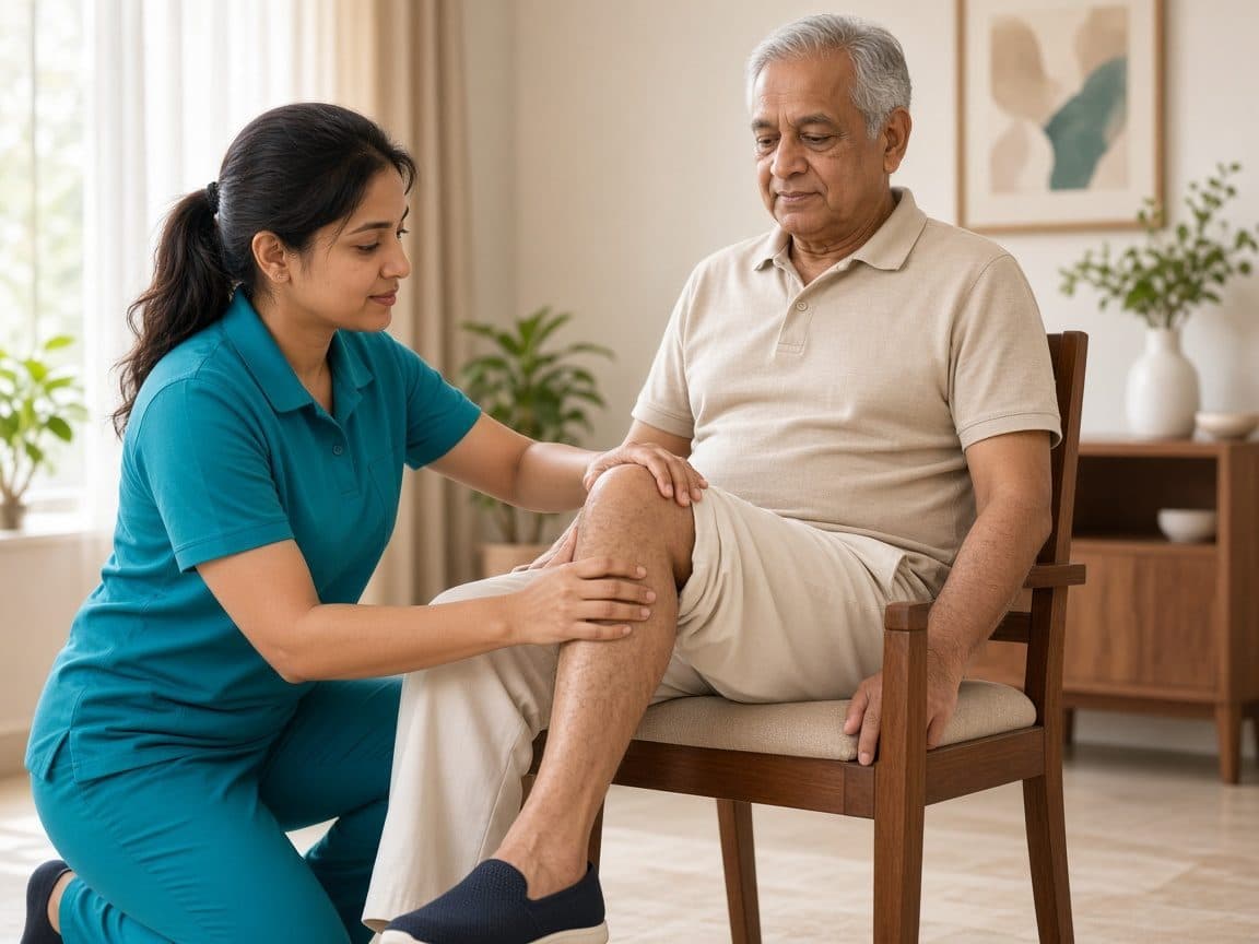 Knee osteoarthritis — physiotherapy session
