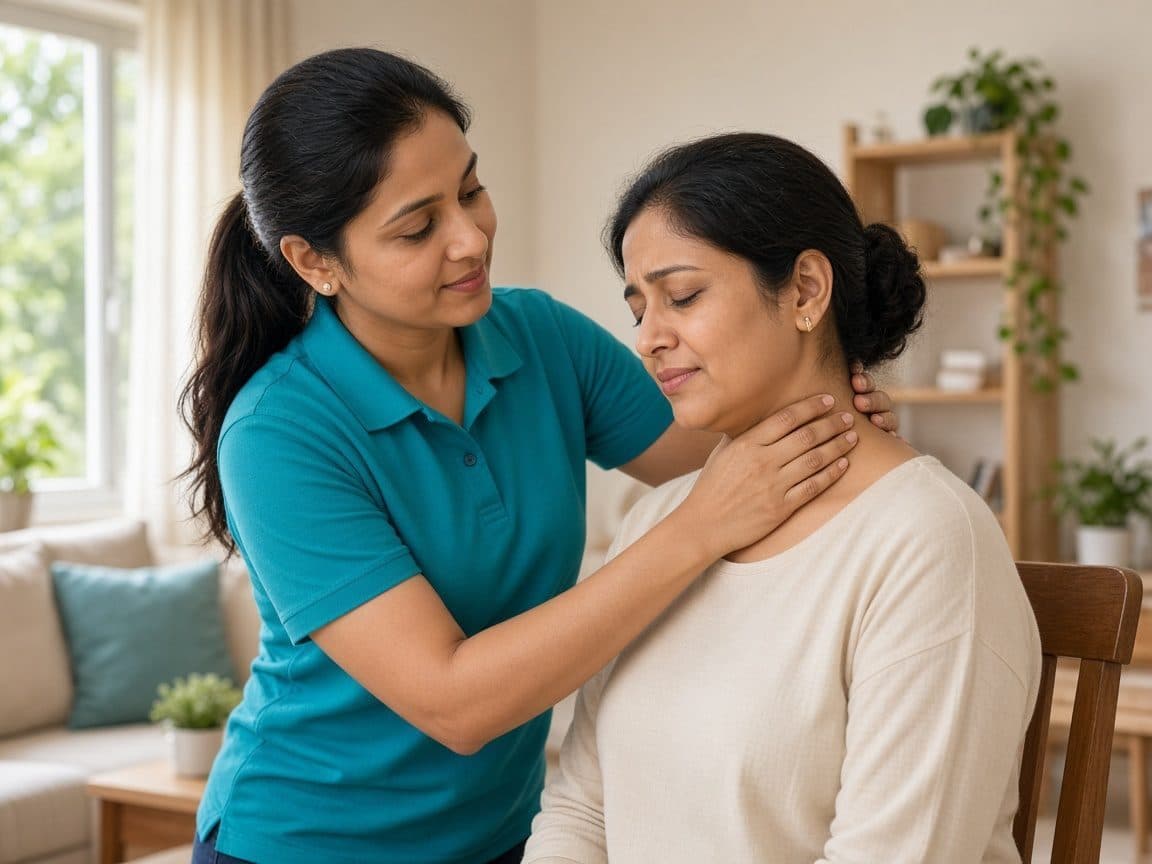 Neck pain — physiotherapy session