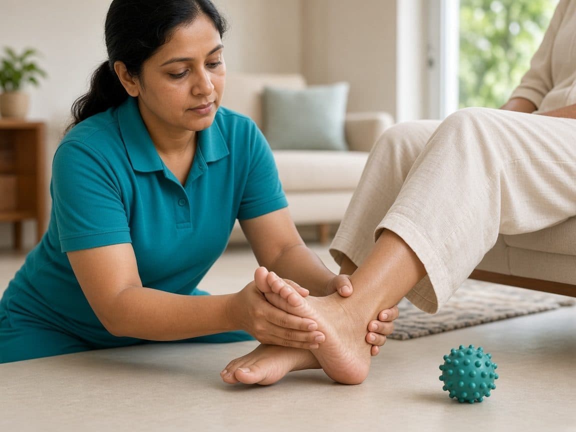 Plantar fasciitis — physiotherapy session