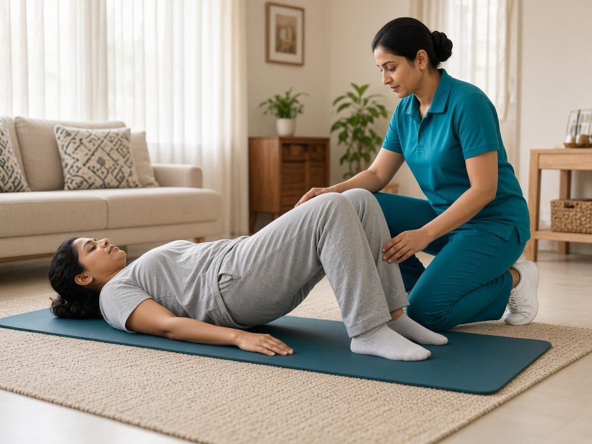 Postnatal recovery — physiotherapy session