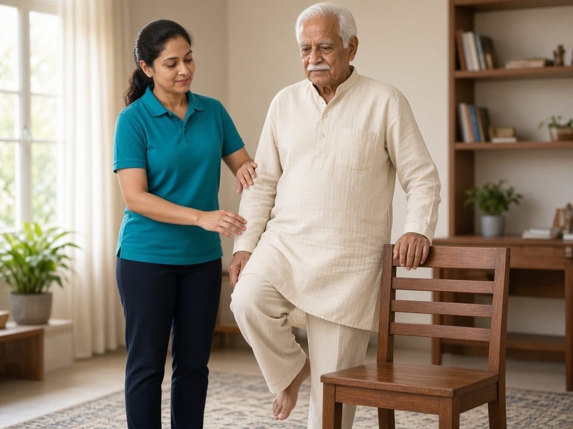 Senior mobility — physiotherapy session