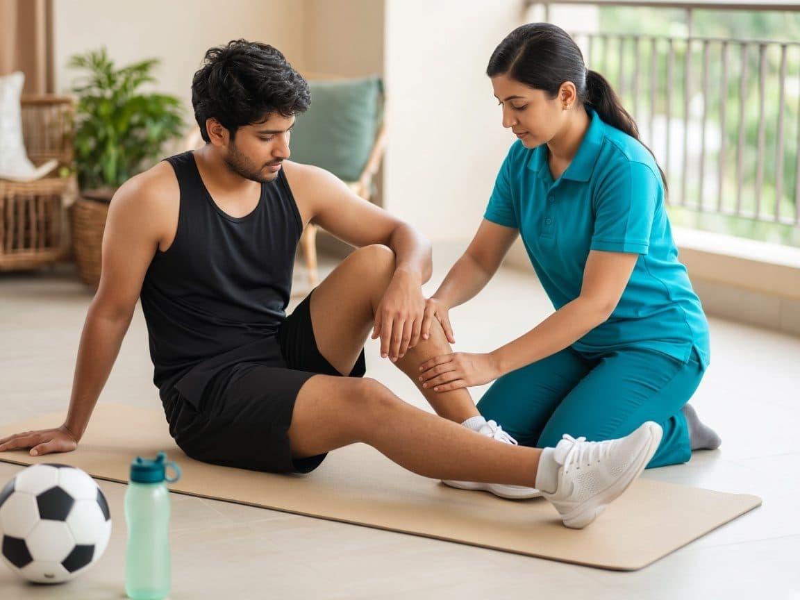 Sports injury — physiotherapy session