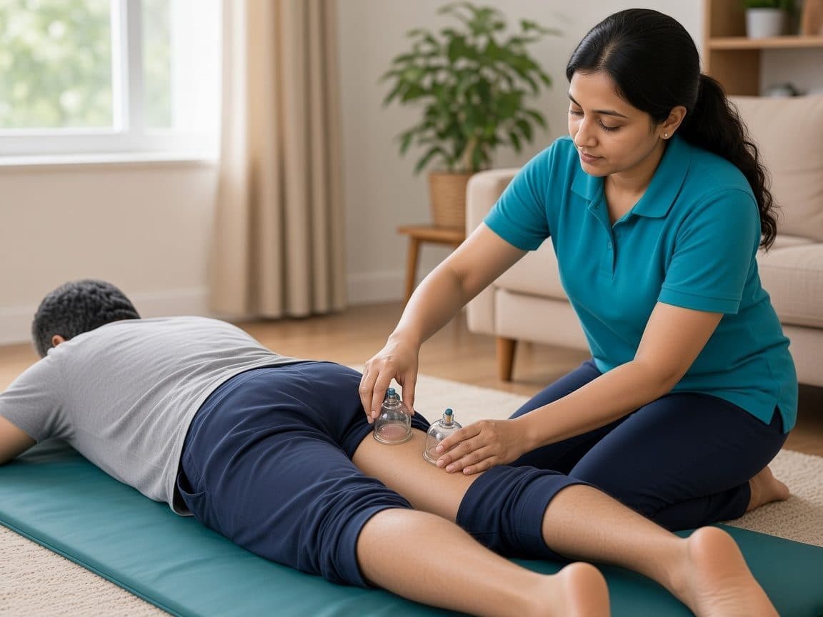 Cupping therapy — physiotherapy session