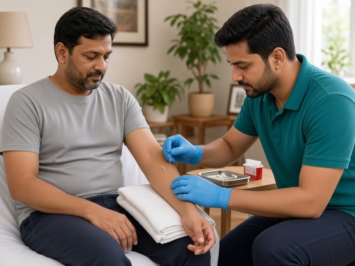 Dry needling — physiotherapy session