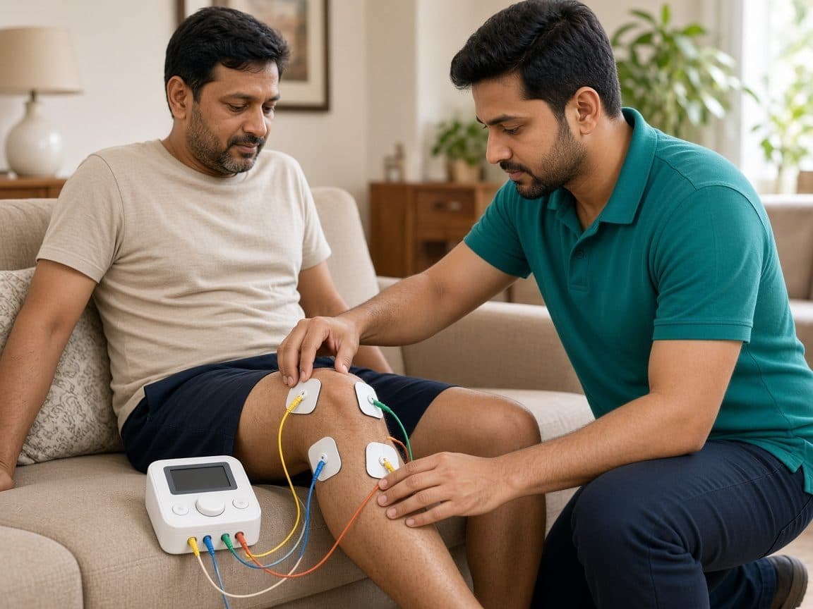 Interferential therapy (IFT) — physiotherapy session